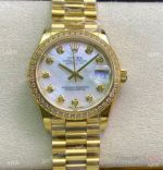 Swiss Replica Rolex Datejust 31mm Diamond watch Yellow Gold Presidential